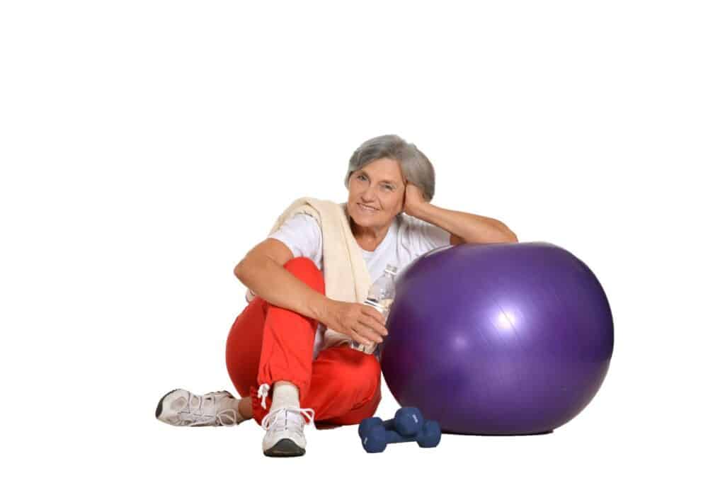 senior woman after exercising